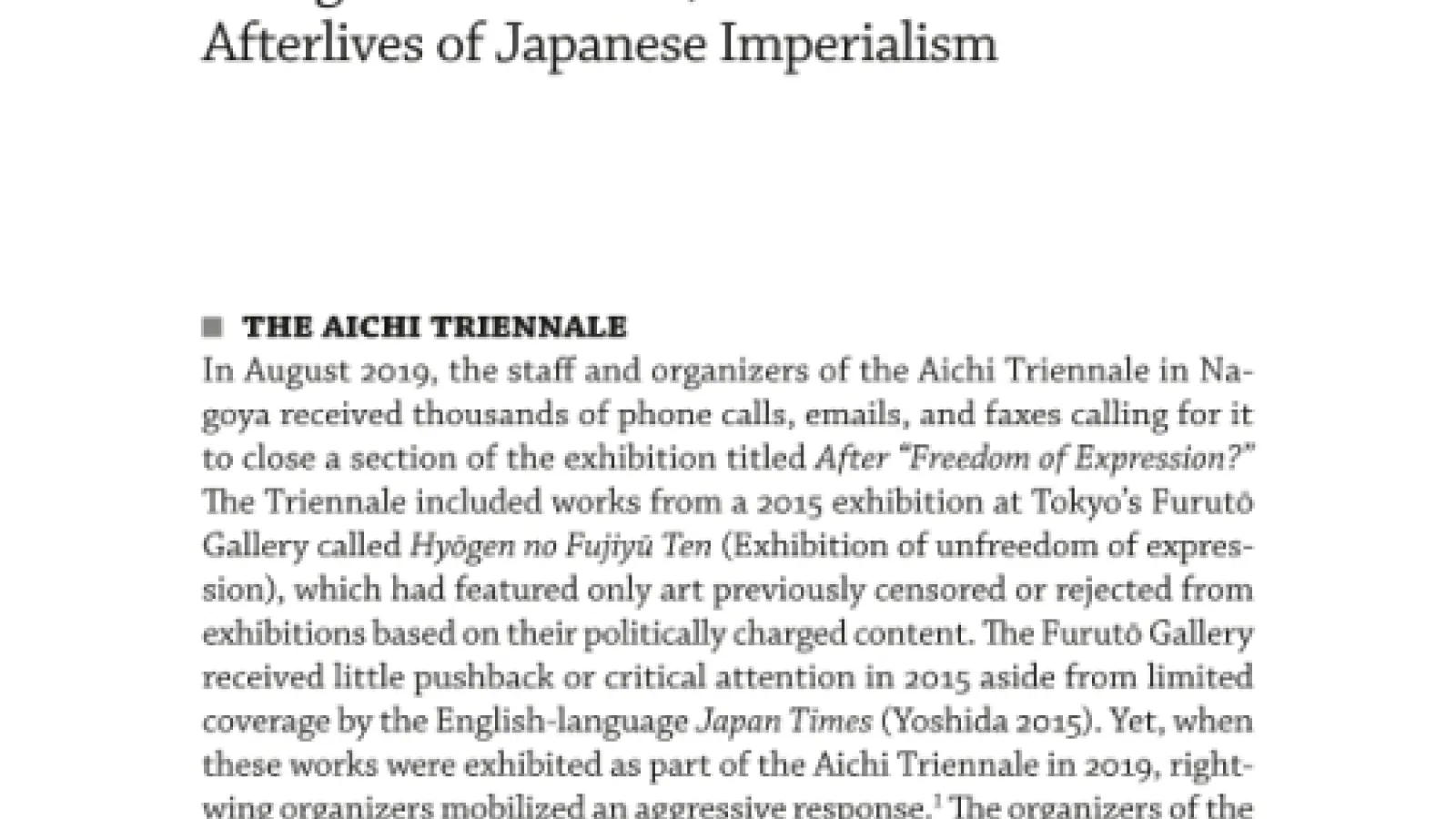 Namiko Kunimoto article text 