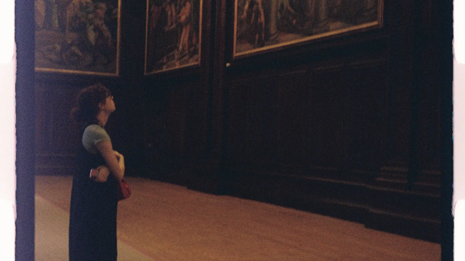 Peter viewing historic paintings 