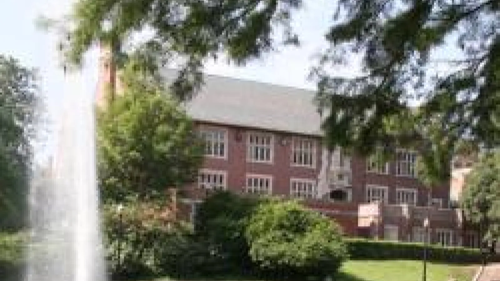 Mirror Lake in front of Pomerene Hall