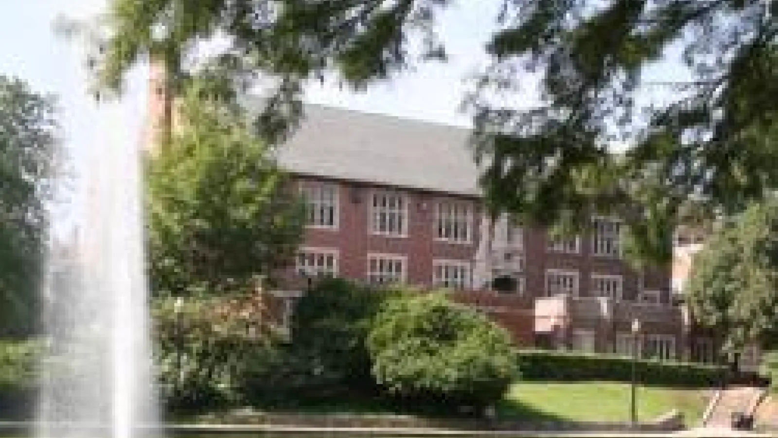 Mirror Lake in front of Pomerene Hall
