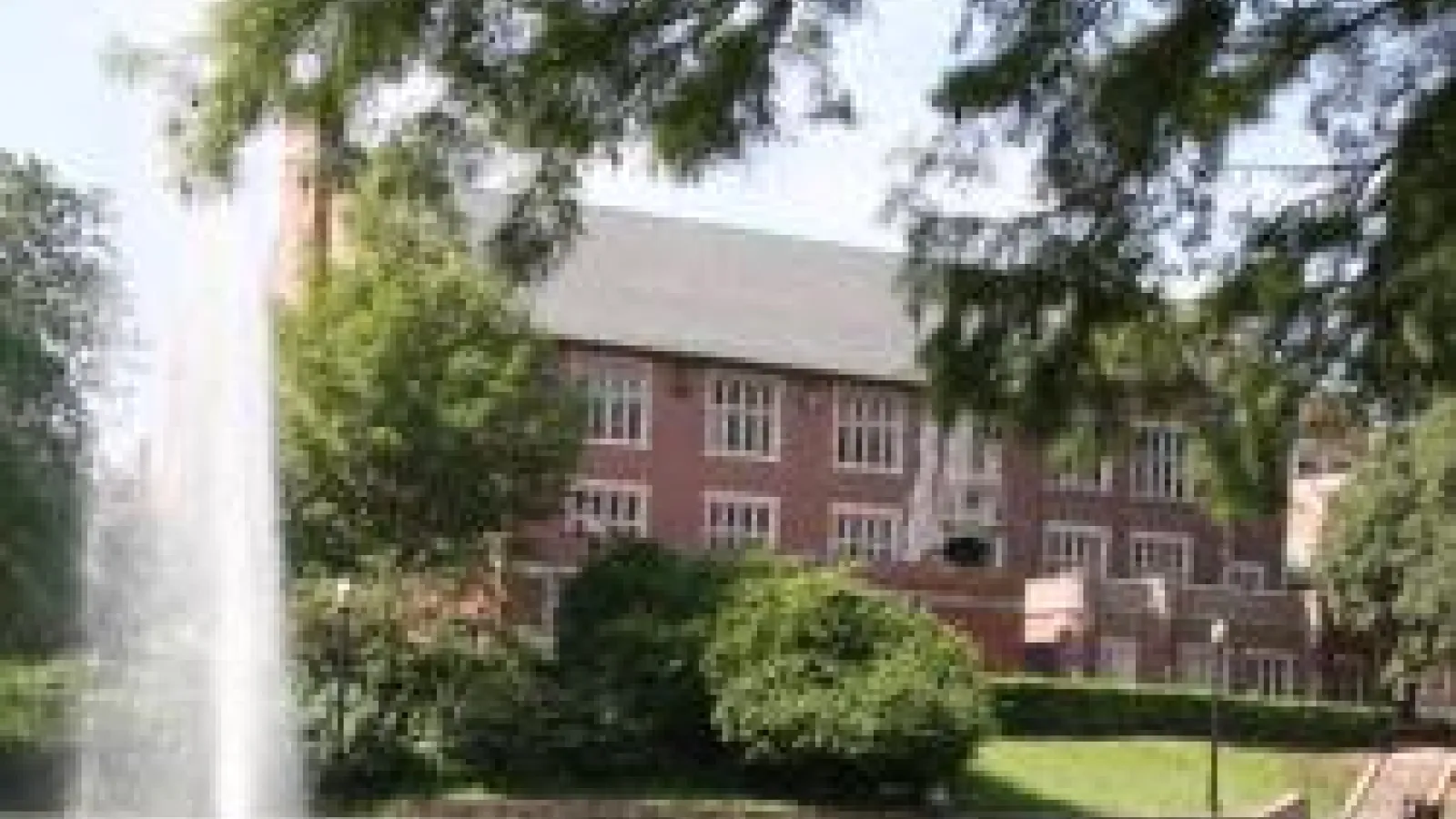 Mirror Lake in front of Pomerene Hall