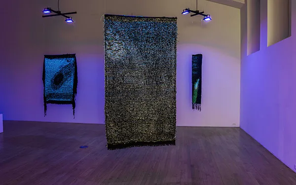 An installation image of the exhibition Sarah Rosalena: In All Directions at the Columbus Museum of Art at the Pizzuti