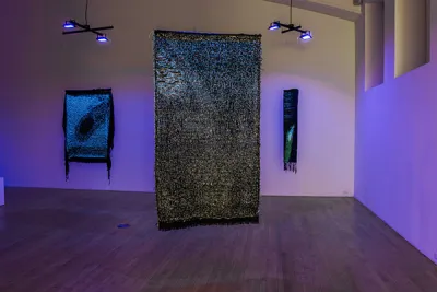 An installation image of the exhibition Sarah Rosalena: In All Directions at the Columbus Museum of Art at the Pizzuti