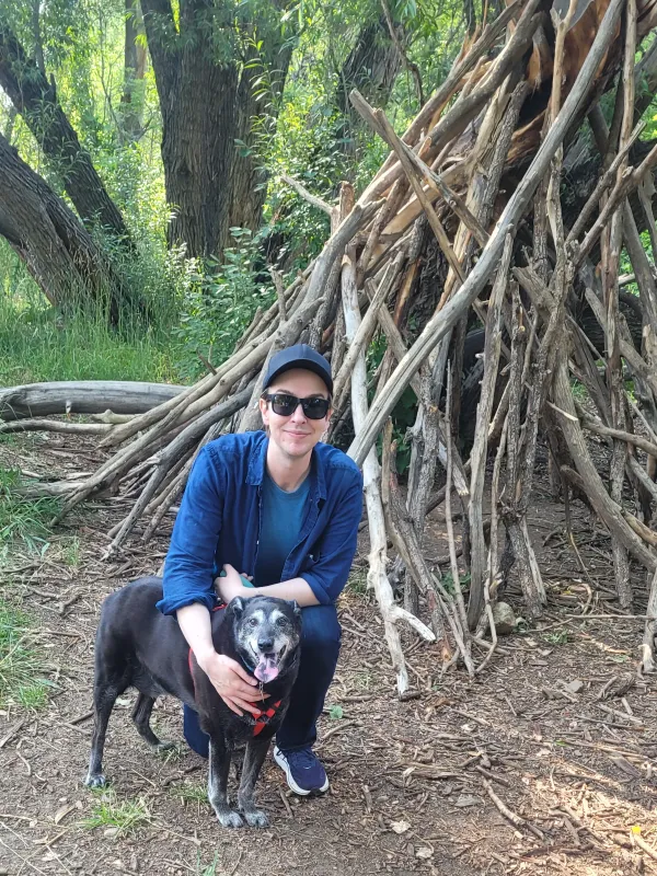 Adrian Butler with dog